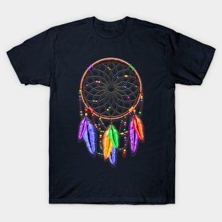 Dreamcatcher Rainbow Feathers T-Shirt